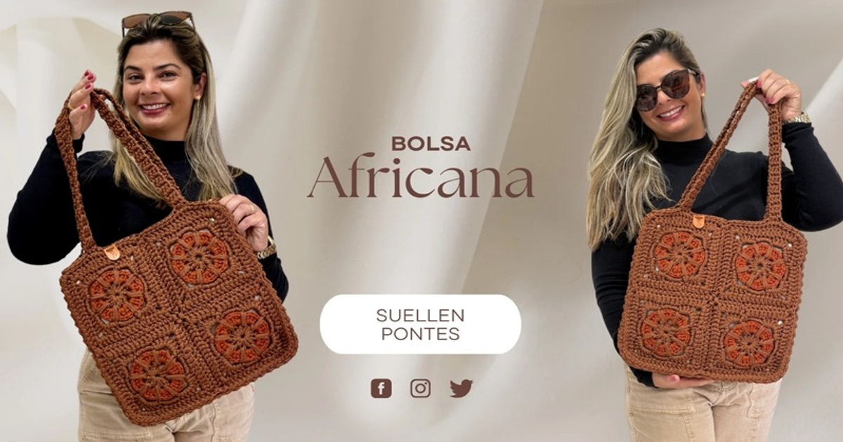 Mini Curso: Bolsa Flor Africana em Crochê